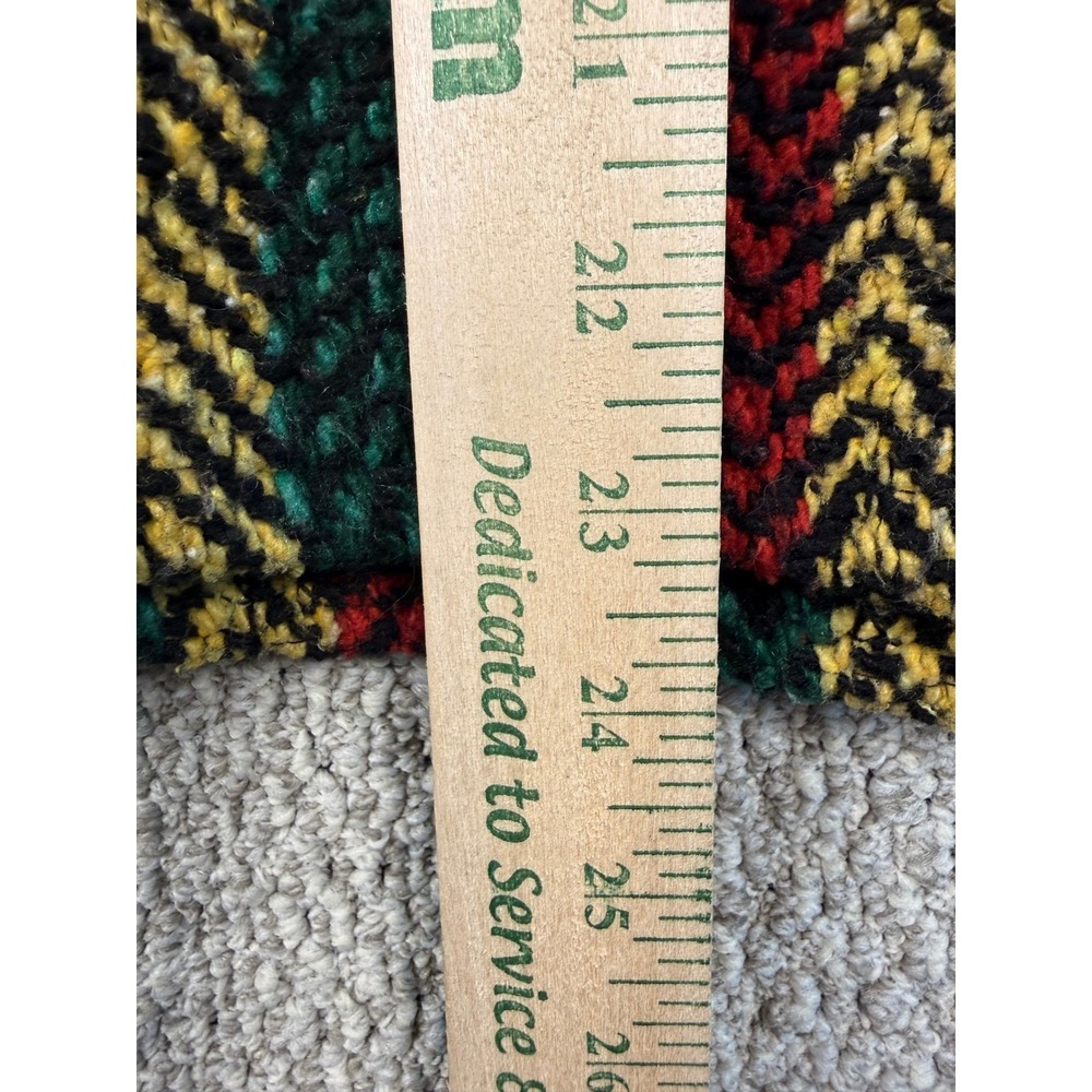 VTG Earth Ragz Baja Hoodie Pullover Large L Rasta Striped Mexican Baja Hoodie - Picture 6 of 10